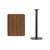 Flash Furniture XU-WALTB-2430-TR18B-GG Walnut Laminate Rectangular Top PVC T-Mold Edge Table