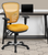 Flash Furniture HL-0001-YEL-GG 250 Lb. Yellow-Orange Fabric Padded Arms Swivel Task Chair