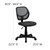 Flash Furniture WA-3074-GY-GG 250 Lb. Gray Fabric Nylon Arms Swivel Task/Computer Chair