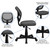 Flash Furniture WA-3074-GY-GG 250 Lb. Gray Fabric Nylon Arms Swivel Task/Computer Chair