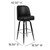 Flash Furniture XU-F-125-GG Bar Stool Metal Barstool With Swivel Bucket Seat