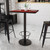 Flash Furniture XU-MAHTB-2430-TR18B-3CFR-GG Mahogany Laminate Rectangular Plastic Top PVC T-Mold Edge Table