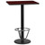 Flash Furniture XU-MAHTB-2430-TR18B-3CFR-GG Mahogany Laminate Rectangular Plastic Top PVC T-Mold Edge Table