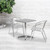 Flash Furniture TLH-ALUM-24SQ-017BCHR2-GG 23.5" W x 23.5" D x 27.5" H Steel Square Table Set with 2 Chairs