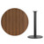 Flash Furniture XU-RD-42-WALTB-TR24B-GG Walnut Laminate Round Top PVC T-Mold Edge Table