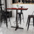 Flash Furniture XU-MAHTB-2442-T2230B-3CFR-GG Mahogany Laminate Rectangular Plastic Top PVC T-Mold Edge Table
