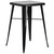 Flash Furniture CH-31330-BK-GG Black Square Wood Top Cross Brace Table
