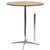 Flash Furniture XA-36-COTA-GG Round BirchWood Top Black PVC Edge Cocktail/Pub Table