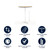 Flash Furniture XA-36-COTA-GG Round BirchWood Top Black PVC Edge Cocktail/Pub Table
