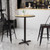 Flash Furniture XU-RD-30-NATTB-T2222B-GG Natural Laminate Round Top PVC T-Mold Edge Table