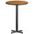 Flash Furniture XU-RD-30-NATTB-T2222B-GG Natural Laminate Round Top PVC T-Mold Edge Table