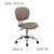 Flash Furniture H-2376-F-COF-GG 250 Lb. Coffee Brown Fabric Armless Swivel Task Chair