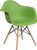 Flash Furniture FH-132-DPP-GN-GG 24.5" W x 25" D x 31.25" H Green Polypropylene Contour Allure Series Arm Chair
