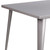 Flash Furniture CH-51050-29-SIL-GG Silver Square Metal Brace Underneath Top Table