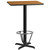 Flash Furniture XU-NATTB-2430-T2222B-3CFR-GG Natural Laminate Rectangular Plastic Top PVC T-Mold Edge Table