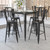 Flash Furniture CH-51040-40-BK-GG Black Square Wood Top Brace Underneath Table