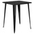 Flash Furniture CH-51040-40-BK-GG Black Square Wood Top Brace Underneath Table