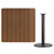 Flash Furniture XU-WALTB-4242-TR24B-GG Walnut Laminate Square Top PVC T-Mold Edge Table