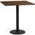 Flash Furniture XU-WALTB-4242-TR24B-GG Walnut Laminate Square Top PVC T-Mold Edge Table