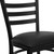 Flash Furniture XU-DG694BLAD-BLKV-GG Hercules Series Restaurant Chair Black Ladder Back Metal With Black Vinyl Seat