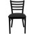 Flash Furniture XU-DG694BLAD-BLKV-GG Hercules Series Restaurant Chair Black Ladder Back Metal With Black Vinyl Seat