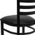 Flash Furniture XU-DG694BLAD-BLKV-GG Hercules Series Restaurant Chair Black Ladder Back Metal With Black Vinyl Seat