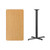 Flash Furniture XU-NATTB-2442-T2230B-GG Natural Laminate Rectangular Plastic Top PVC T-Mold Edge Table