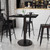 Flash Furniture XU-BLKTB-3636-TR24B-GG Black Square Laminate Top PVC T-Mold Edge Table