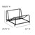 Flash Furniture RUT-188-DOLLY-GG 22" W x 29.75" D x 19.63" H Black Powder Coated Frame Finish Sled Base Stacking Chair Dolly
