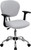 Flash Furniture H-2376-F-WHT-ARMS-GG 250 Lb. White Fabric Nylon Arms Swivel Task Chair