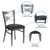 Flash Furniture XU-6FOB-CLR-BLKV-GG Black Vinyl Upholstered Seat Hercules Series Restaurant Chair
