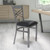 Flash Furniture XU-6FOB-CLR-BLKV-GG Black Vinyl Upholstered Seat Hercules Series Restaurant Chair