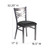Flash Furniture XU-6FOB-CLR-BLKV-GG Black Vinyl Upholstered Seat Hercules Series Restaurant Chair