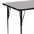 Flash Furniture XU-A2448-REC-GY-T-A-GG 48"W x 24"D x 30-1/8" Adjustable Height Gray Laminate Top Rectangular Activity Table