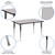 Flash Furniture XU-A2448-REC-GY-T-A-GG 48"W x 24"D x 30-1/8" Adjustable Height Gray Laminate Top Rectangular Activity Table