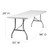 Flash Furniture RB-3096-GG 661 Lbs. Granite White Plastic Top Rectangular Folding Table