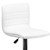 Flash Furniture CH-92023-1-WH-GG 17-5/8" Dia. Swivel Bar Stool Modern White Vinyl Adjustable With Back And Chrome Pedestal Base