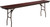 Flash Furniture YT-1896-MEL-WAL-GG 48" W x 18" D x 30" H Laminate Mahogany Top Rectangular Folding Table