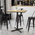Flash Furniture XU-NATTB-3636-T3030B-GG Natural Laminate Square Top PVC T-Mold Edge Table