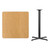 Flash Furniture XU-NATTB-3636-T3030B-GG Natural Laminate Square Top PVC T-Mold Edge Table