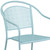Flash Furniture CO-3-SKY-GG Sky Blue Steel with Arms Curved Round Back and Seat Patio Stacking Armchair