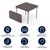Flash Furniture DAD-LF-86-DG-GG 110 Lbs. Dark Gray Plastic Top Square Folding Table