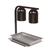 Nemco 6000A-2B Black Finish Steel Frame and Aluminum Hoods Freestanding Infrared Two Bulb Heat Lamp - 120 Volts