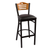 JMC Furniture EAGLE SERIES BARSTOOL VINYL Black Powder Coat Finish Vinyl Seat Metal Frame Wood Back Indoor Eagle Series Barstool