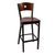 JMC Furniture LIBERTY SERIES BARSTOOL WOOD Black Powder Coat Finish Wood Seat Metal Frame with Cut Out Back Liberty Series Barstool