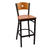 JMC Furniture LIBERTY SERIES BARSTOOL WOOD Black Powder Coat Finish Wood Seat Metal Frame with Cut Out Back Liberty Series Barstool