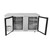 Atosa MBB69GGR 68" W Stainless Steel 2-Section Glass Door Back Bar Cooler - 115 Volts
