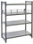Cambro CBR18423151 18"W x 42"L x 4.25"H Soft Gray Polypropylene Camshelving Basic Plus Three-Quarter Shelf Rail Kit