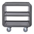 Cambro SC230S615 37.5" W Gray Polyethylene Solid Service Cart Pro