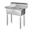 Blue Air BS2-18-12/N 42" W x 24" D x 44.5" H 2 Compartments Stainless Steel Legs Adjustable Feet Sink